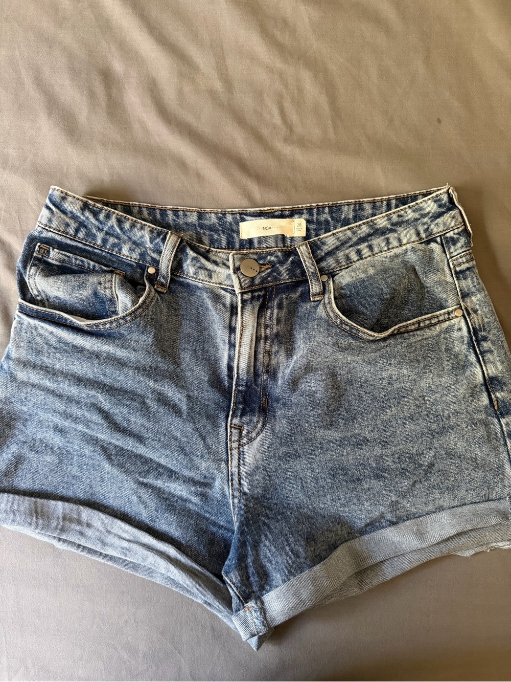 Medium Wash Jean Shorts